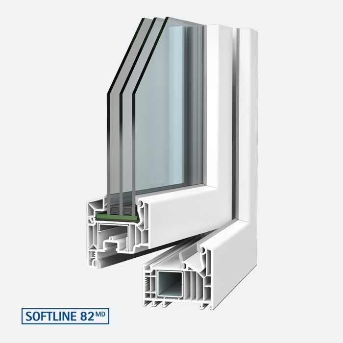 Das Bild zeigt ein MD-Mitteldichtungssystem, das eine effektive Abdichtung von Türen und Fenstern gewährleistet. Die hochwertige Verarbeitung und das moderne Design machen es ideal für energieeffiziente Gebäude.